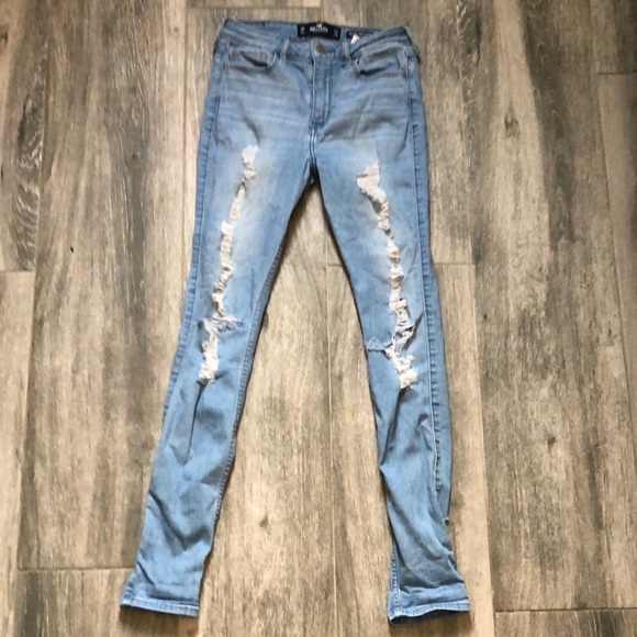 Hollister High-Rise Super Skinny Distressed Jeans - Picture 1 of 5